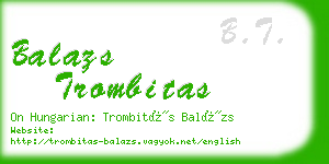 balazs trombitas business card